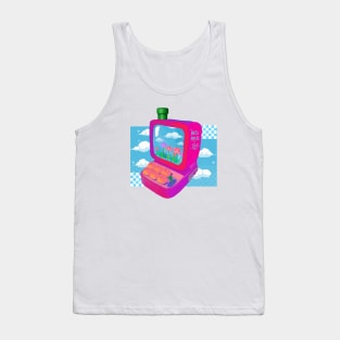 Cute Aesthetic Vaporwave Pink Laptop Tank Top